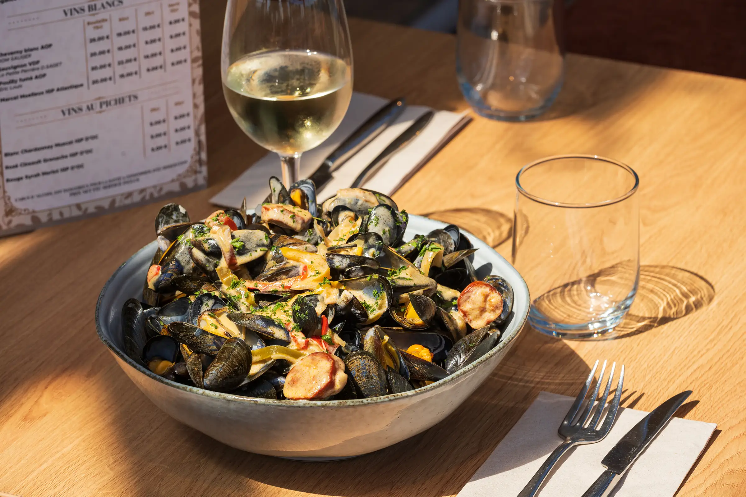 restaurant ouistreham moules à la normande