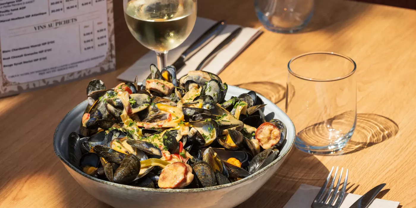 restaurant ouistreham moules à la normande